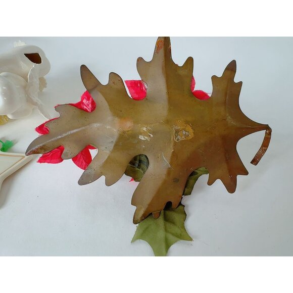 Vintage Holiday Ceramic & Glass Ornament Set With Angels Santa Star & Gift Desig - Picture 16 of 16